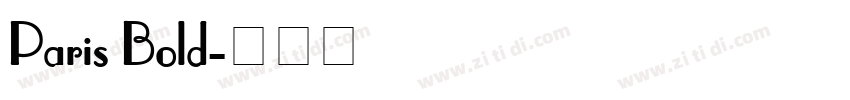 Paris Bold字体转换